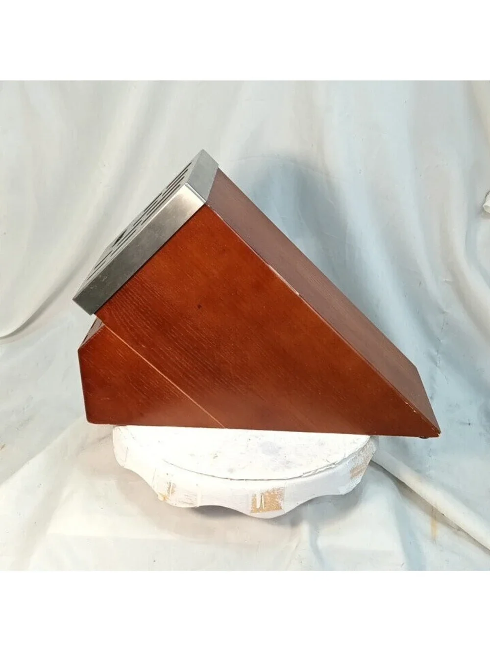 J.A. Henckels 19-Slot Hardwood Knife Block Cherry Finish Built-In Sharpeners